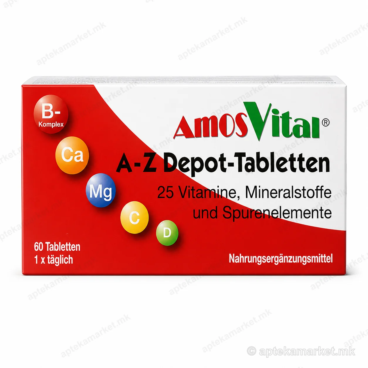 AmosVital A-Z Depot-Tabletten 25 витамини, минерали и елементи - AmosVital