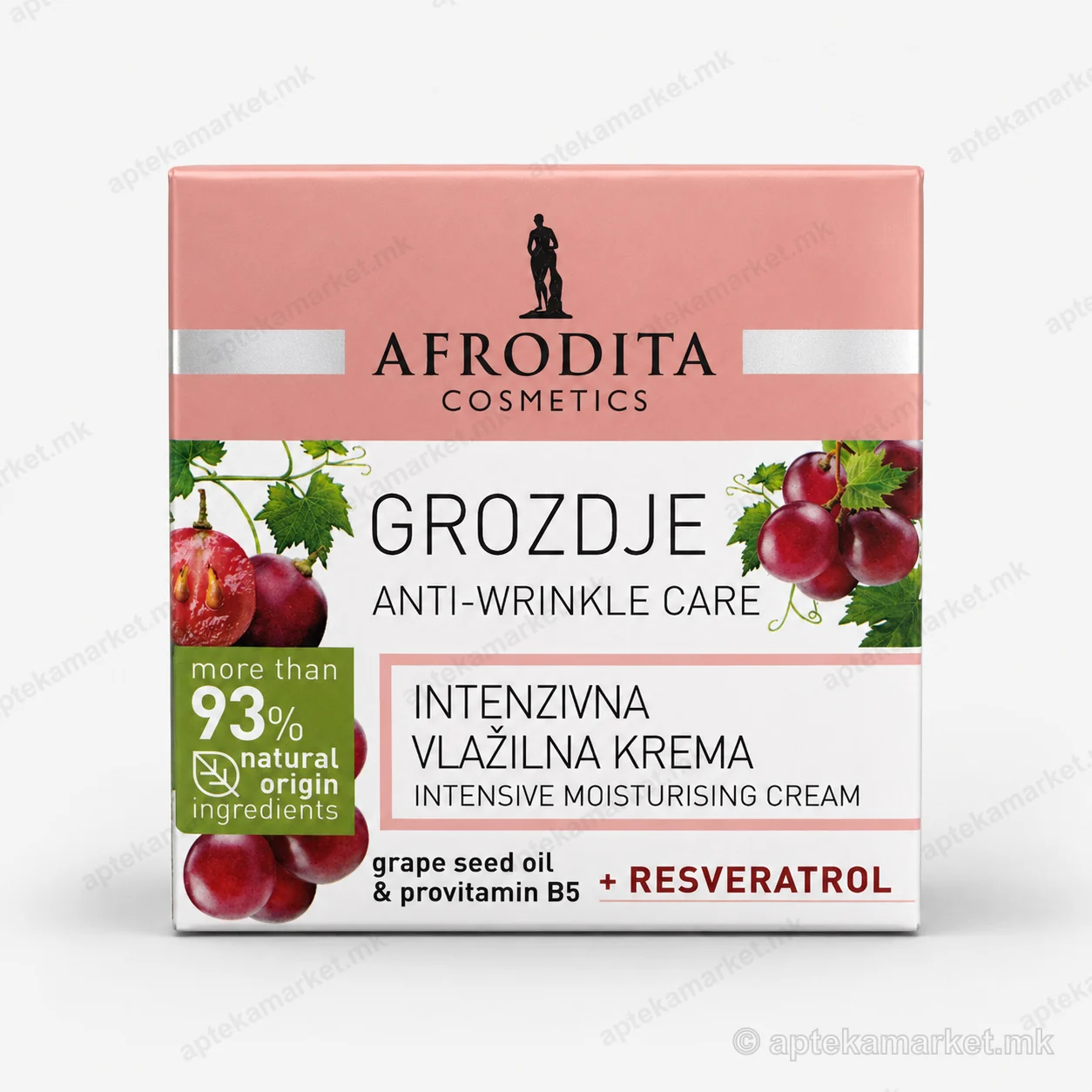 Afrodita Grape Anti-Wrinkle Intensive Moisturising Cream пакување
