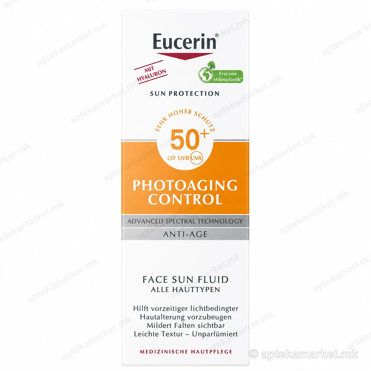 Eucerin Sun Photoaging Control Face Sun Fluid SPF 50+ Anti-Age, 50 ml пакување