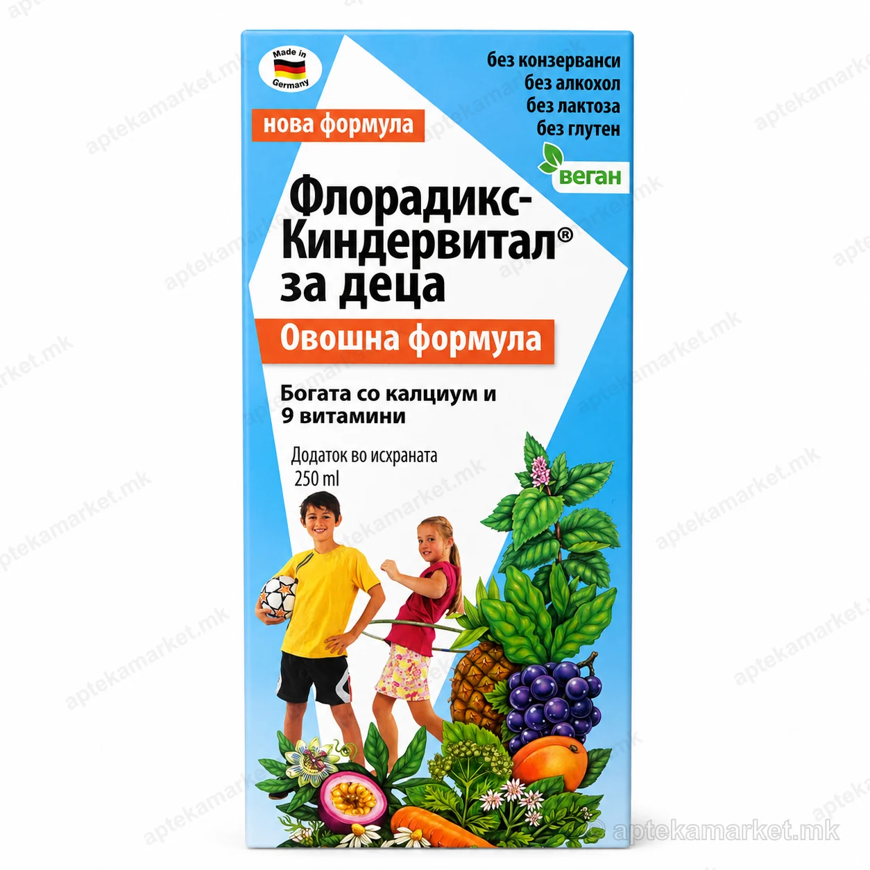 Floradix Kindervital за деца овошна формула 250 ml - Floradix