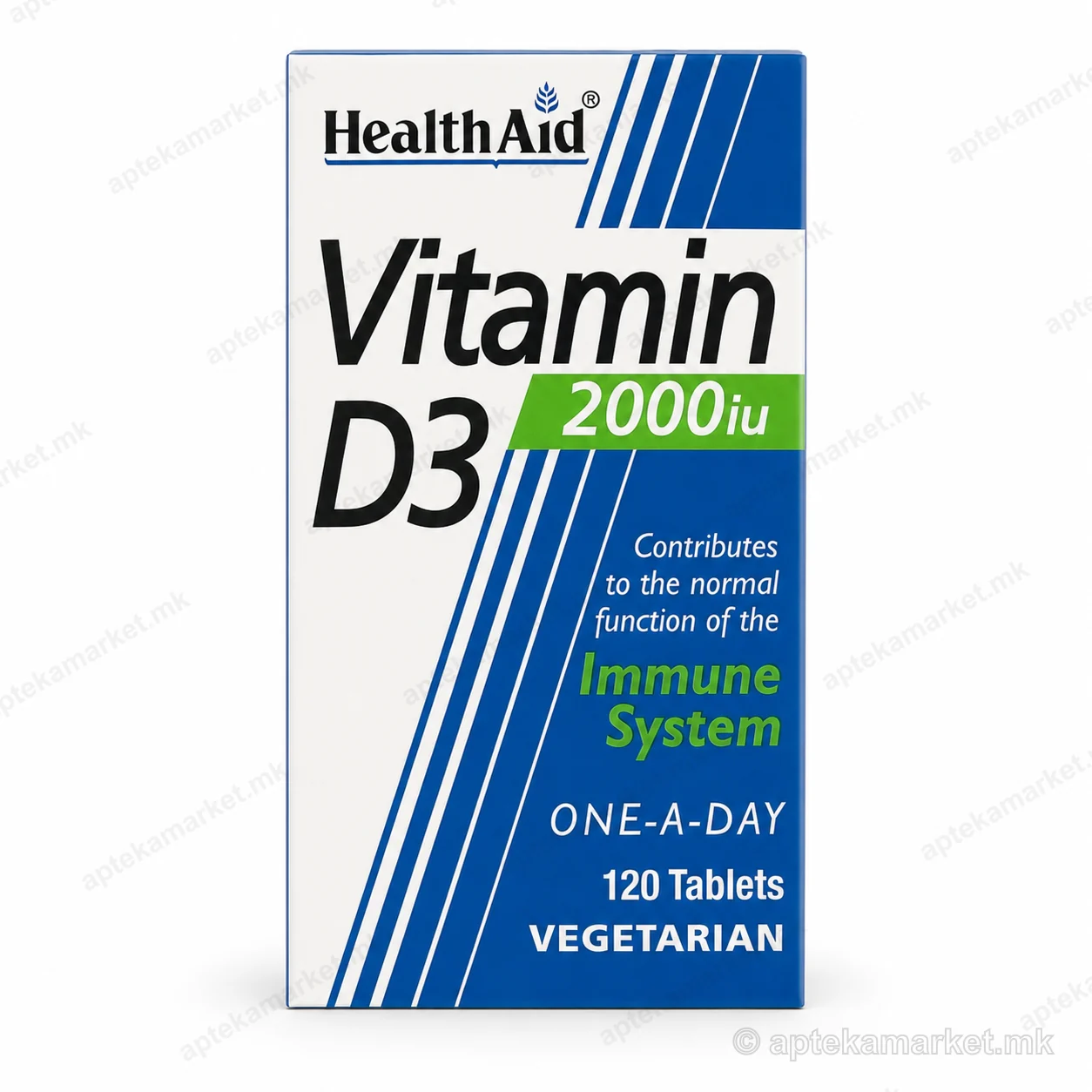 HealthAid Vitamin D3 2000 IU таблети 120 - HealthAid