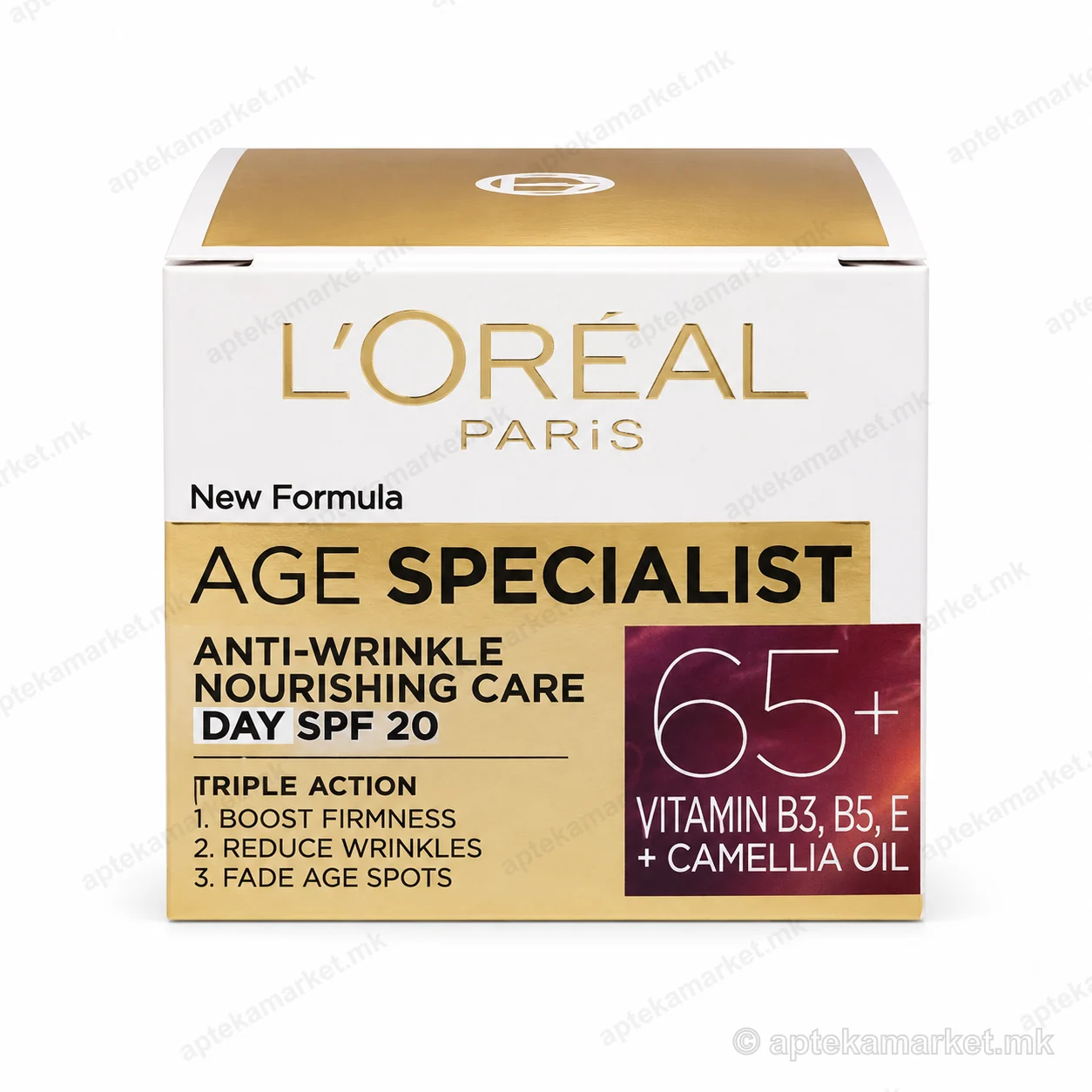 L'Oréal Age Specialist 65+ Nourishing Day SPF20 дневен крем пакување