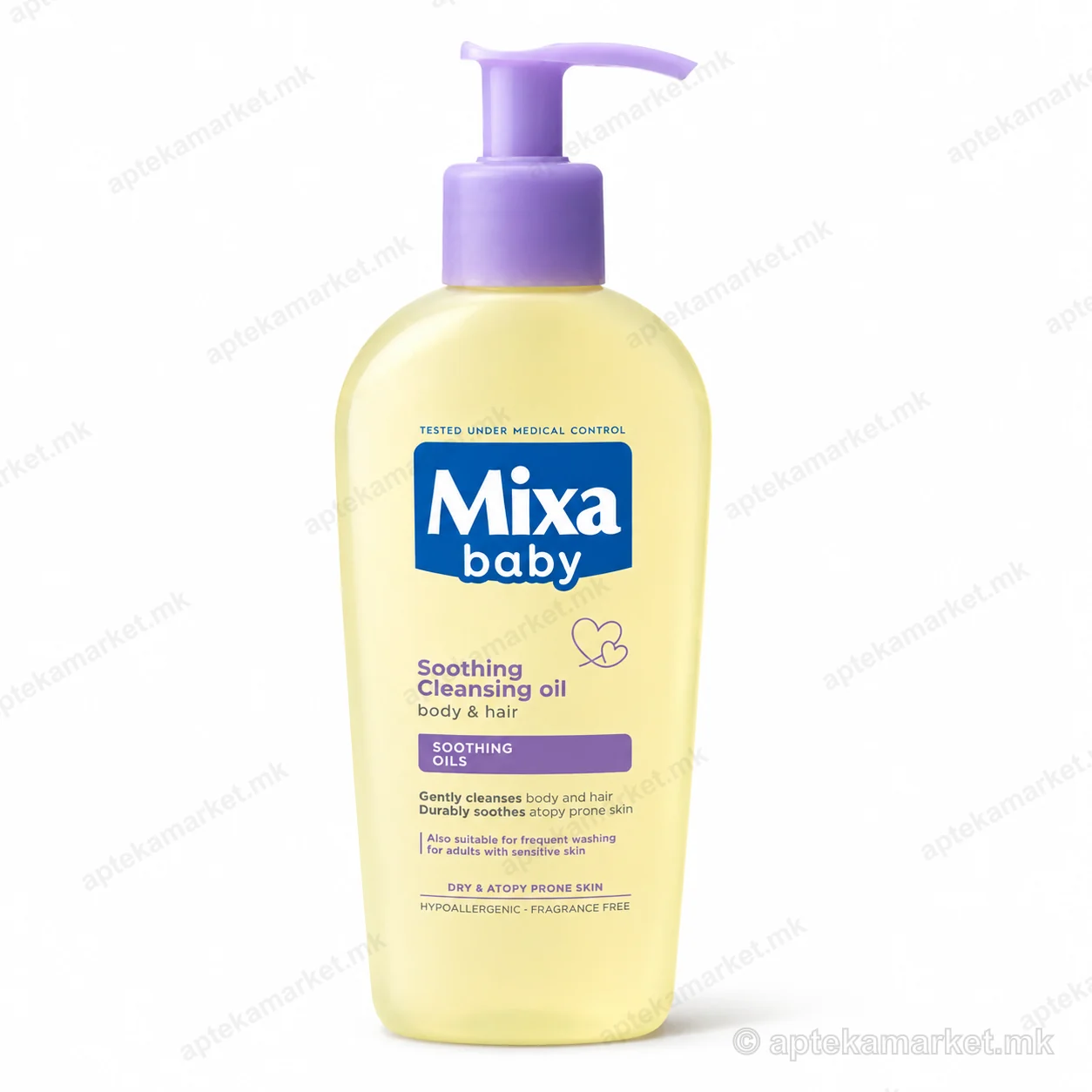 Mixa Baby Soothing Cleansing Oil пакување