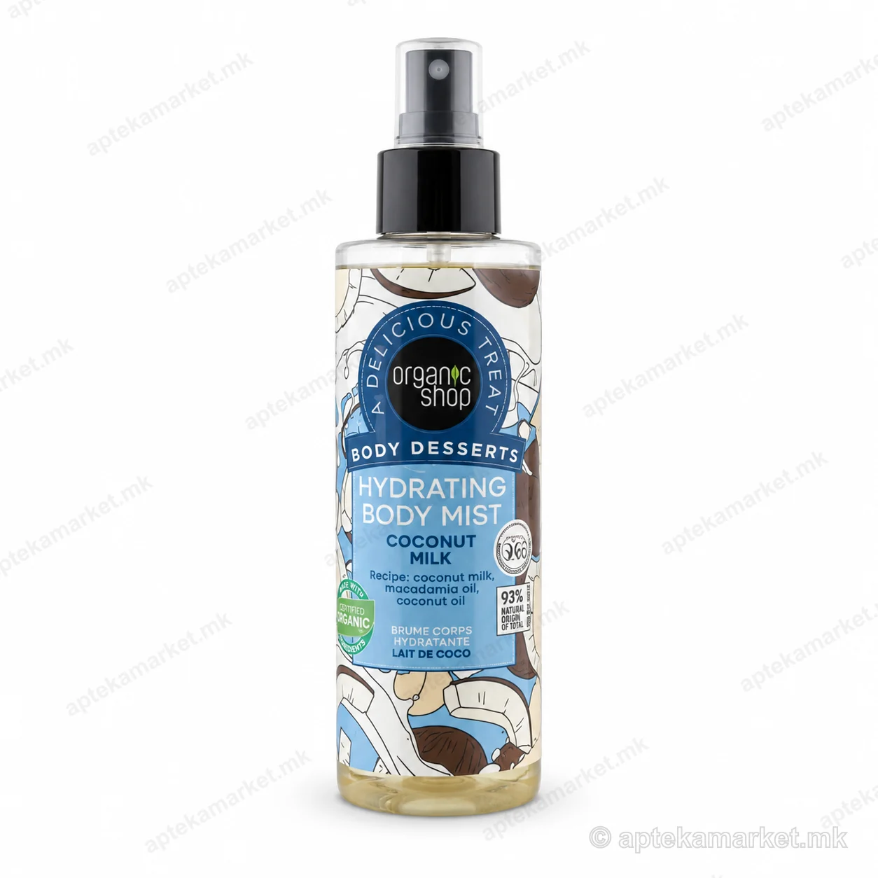 Organic Shop Body Desserts Body Mist Coconut Milk спреј за тело пакување