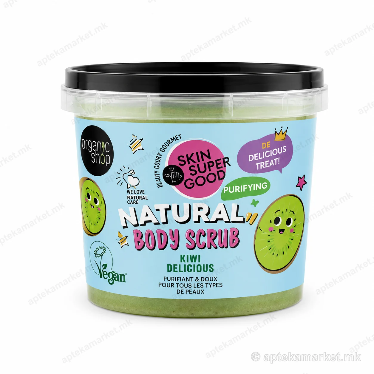 Organic Shop Skin Super Good Body Scrub Kiwi Delicious пилинг за тело пакување