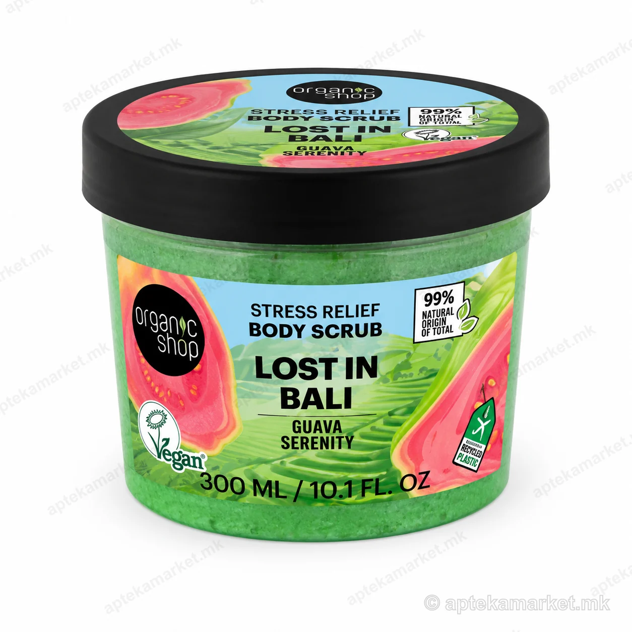 Organic Shop Stress Relief Body Scrub Lost in Bali Guava Serenity пилинг за тело пакување