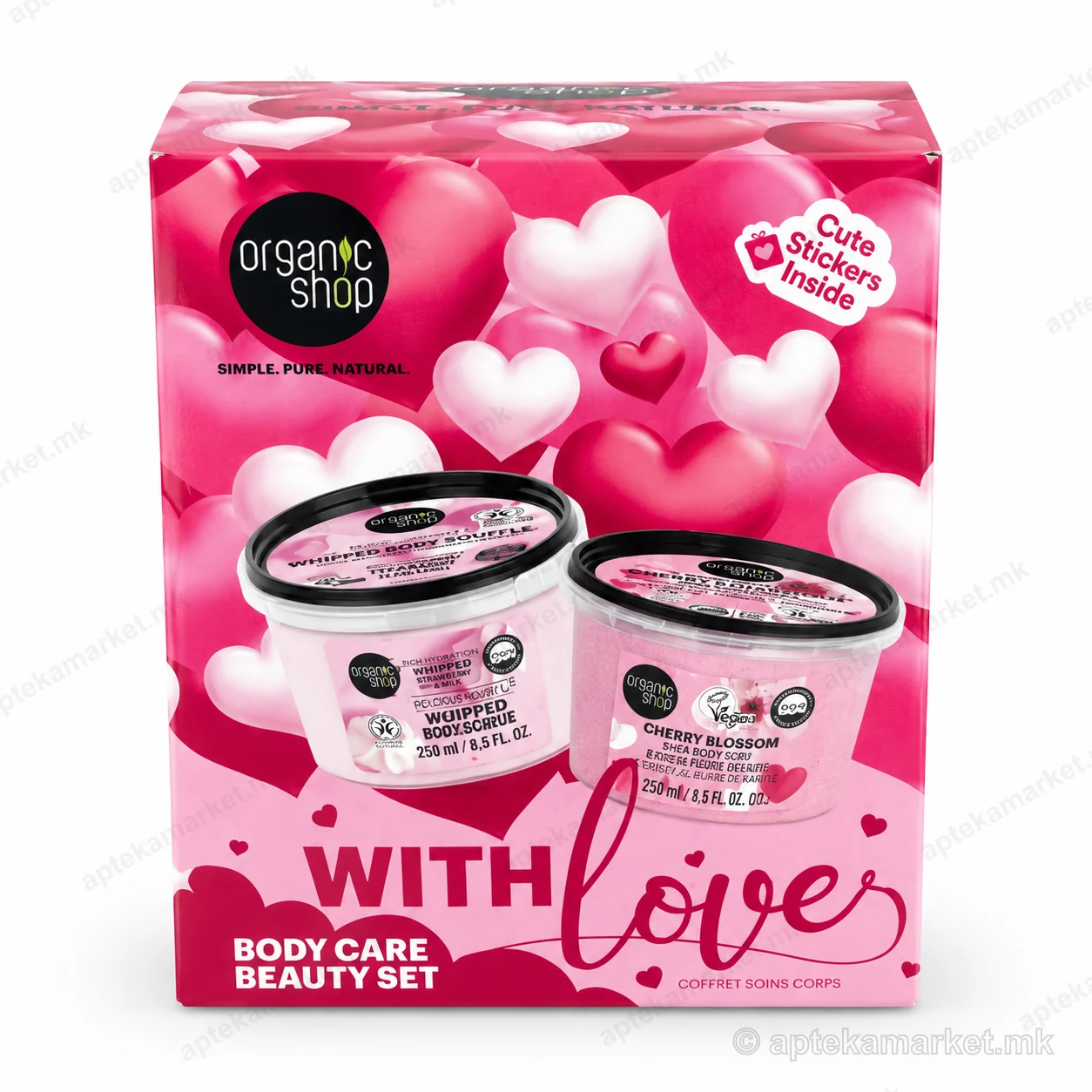 Organic Shop With Love Body Care Beauty Set сет за нега на тело пакување